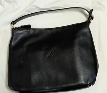 키타무라 블랙 가죽 숄더백