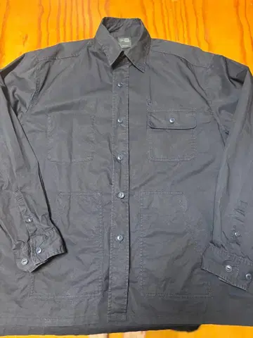 뉴에라 Black Label 네이비 긴팔 셔츠 프론트 포켓