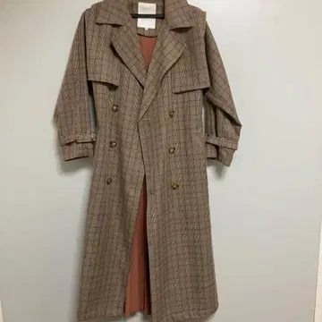 MERCURYDUO 체크 무늬 블로킹 코트