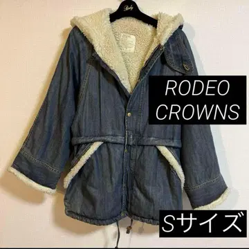 RODEO CROWNS 후드 부착 모즈 코트