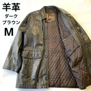 양가죽 가죽 코트 가죽 자켓 다크 브라운 M 사이즈 안감 퀼팅