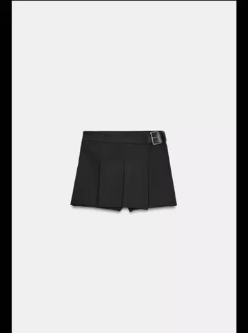 ZARA 플리츠 벨트 큐롯 스커트 블랙 S 사이즈