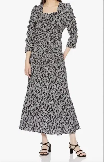 SNIDEL 바리에 프린트 셔링 원피스