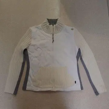 화이트 니트 자켓 여성용 골프