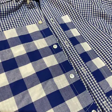 ANREALAGE 체크 셔츠