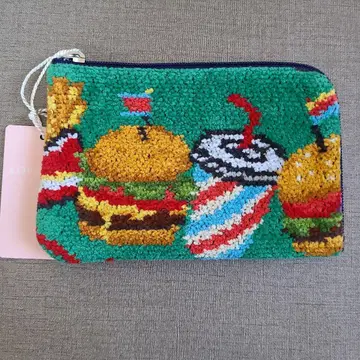 [ 한정판 ] 페이러 L자 파우치 햄버거샵 그린