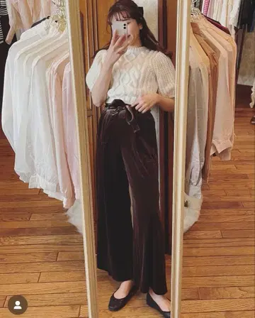 cherii by spia 벨로아 팬츠