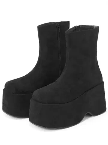 GRL 그레일 스웨이드 통굽 부츠 23.5cm [zr1140]