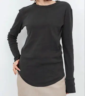 라빠르망 롱 슬리브 티셔츠 블랙 새상품