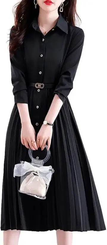 비에누원 셀렉 원피스 여성용 깔끔한 가을 겨울 봄 XL