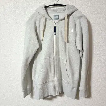 여성용 THE NORTH FACE 그레이 풀 집업 후드티 XL