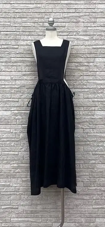 사만사 모스모스 타치카와 한정판 린넨 레이어드 2way 에이프런 원피스