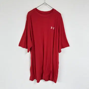 언더아머 [ F ] 레드 티셔츠 루즈핏 심플 스포티