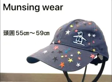 Munsing wear 별 패턴 자수 캡 네이비