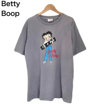 베티 붑 T셔츠 캐릭터 반팔 프린트 아메카지 남성용 그레이