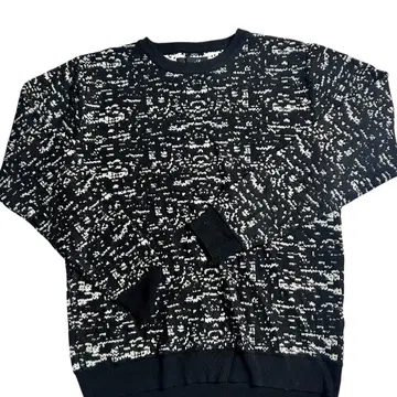 CavariA 모노톤 크루넥 니트 블랙 x 화이트 46