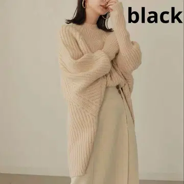 louren big silhouette knit pullover 블랙