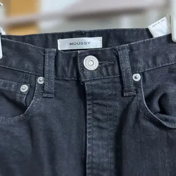 MOUSSY 블랙 스키니 데님