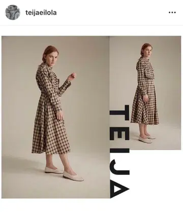 TEIJA 체크 플레어 스커트 6