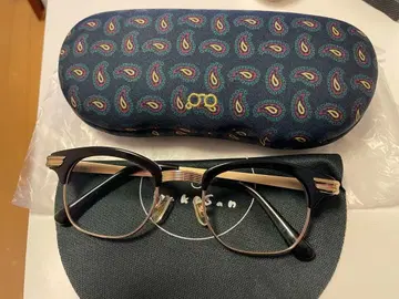 하쿠산 안경 Lindy arm 블랙 골드 안경