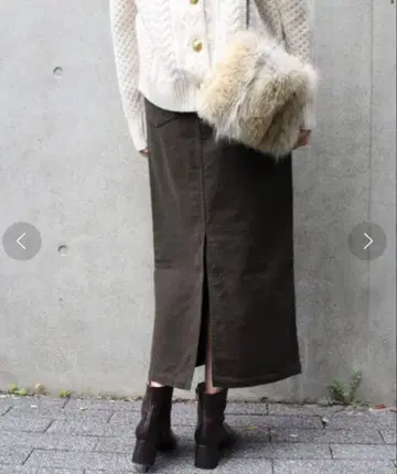 FRAMeWORK 브로큰 기모 5포켓 스커트