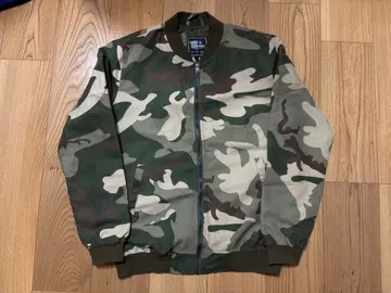 남성용 카모 패턴 자켓 스웨이드 느낌 원단
