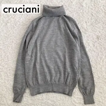 컨디션 최상 cruciani 이탈리아제 니트 터틀넥 그레이 긴팔 46