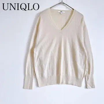 유니클로 울 100% V넥 긴팔 니트 (L) 스웨터 풀오버
