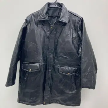 블랙 양가죽 코트