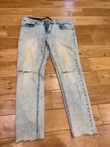 BILLABONG 데미지 데님 팬츠 라이트 블루