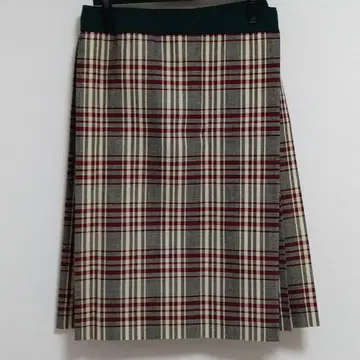 드로어 미사용 새상품 체크 플리츠 스커트