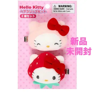 산리오 나의 데코백 헤어 클립 세트 헬로키티 키티
