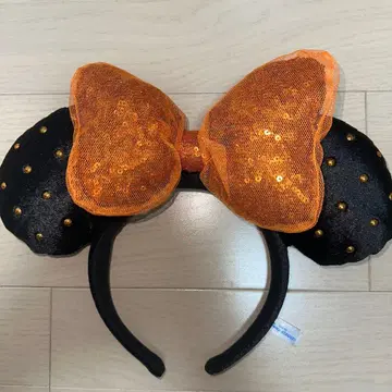 디즈니 스타일 머리띠 오렌지 블랙