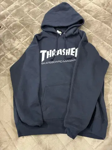 THRASHER 후드티 네이비 XL