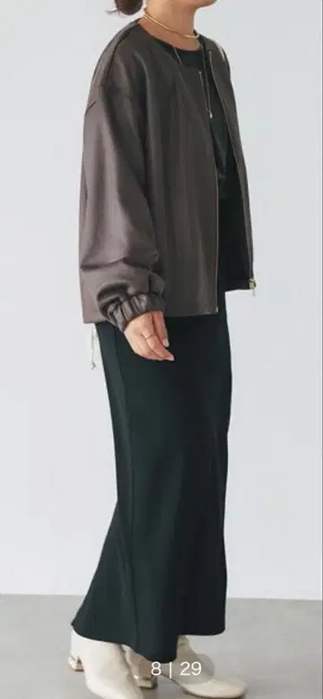 un dix cos/마쉬멜로우 페이크 가죽 자켓