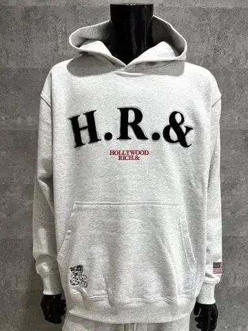 할리우드 리치 아쉬 L 사가 자수 로고 풀오버 후드티