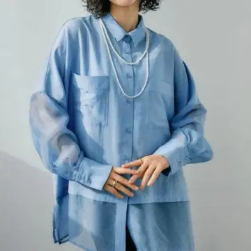 [ LEPSIM ] 절개 판초 셔츠