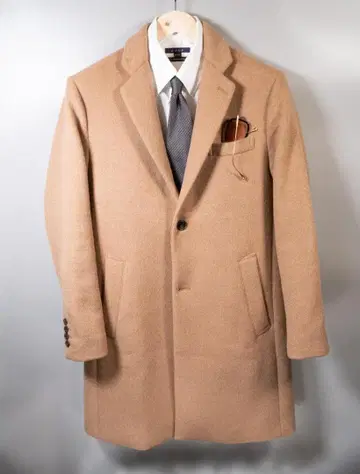 EDIFICE 캐시미어 블렌드 체스터 코트 베이지 M 사이즈