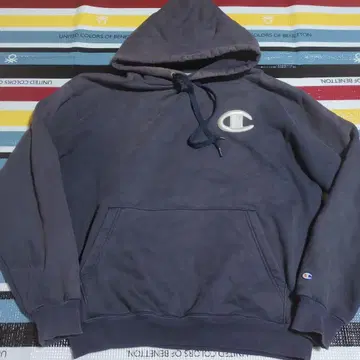 00s Champion 다크 네이비 후드 부착 후드티