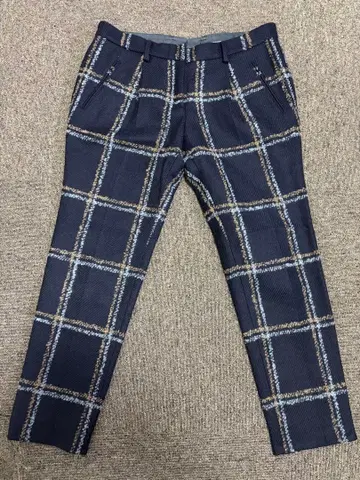 INCOTEX 체크 무늬 슬랙스