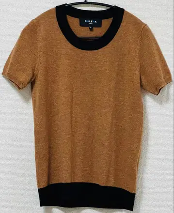 폴 카 캐시미어 혼방 울 반팔 니트