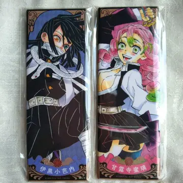 귀멸의 칼날 그림 카드 캔뱃지 이구로 오바나이 칸로지 미츠리