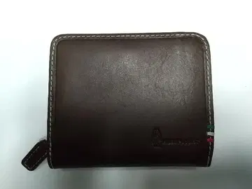 YA265 M 허시파피 이탈리아 가죽 접이식 지갑 초코 라운드