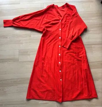 Sugar rose 새상품 롱 가디건 오렌지 프리 사이즈