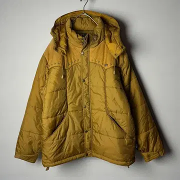 T&C Surf 다운 자켓 나일론 코듀로이 후드 부착 y2k