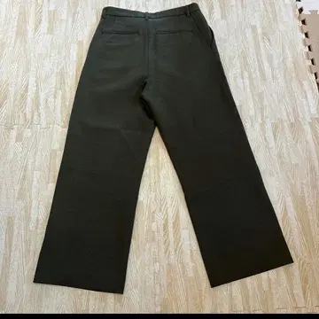 AURALEE 다크 그린 와이드 팬츠