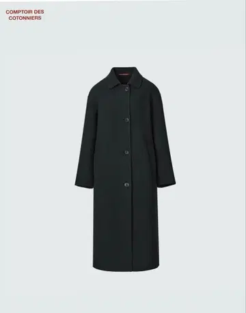 유니클로 울 블렌드 롱 코트 블랙