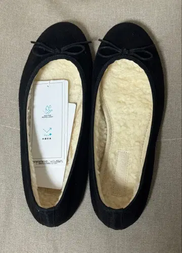 GLOBAL WORK 블랙 플랫슈즈 발레 슈즈 S 발수 가공