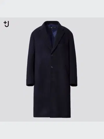 유니클로 +J 캐시미어 블렌드 체스터 코트 네이비 XL