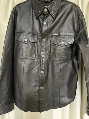 Harley-Davidson 천연 가죽 블랙 자켓